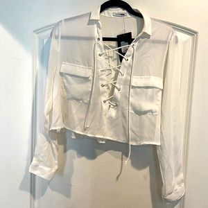 Off White Fashion Nova oh so foxy top